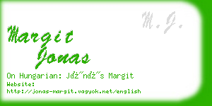 margit jonas business card